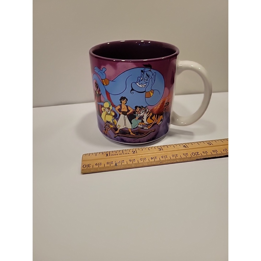 Disney Aladdin The Movie Coffee‎ Mug Cup- Vintage - Made in Japan 12 Oz.